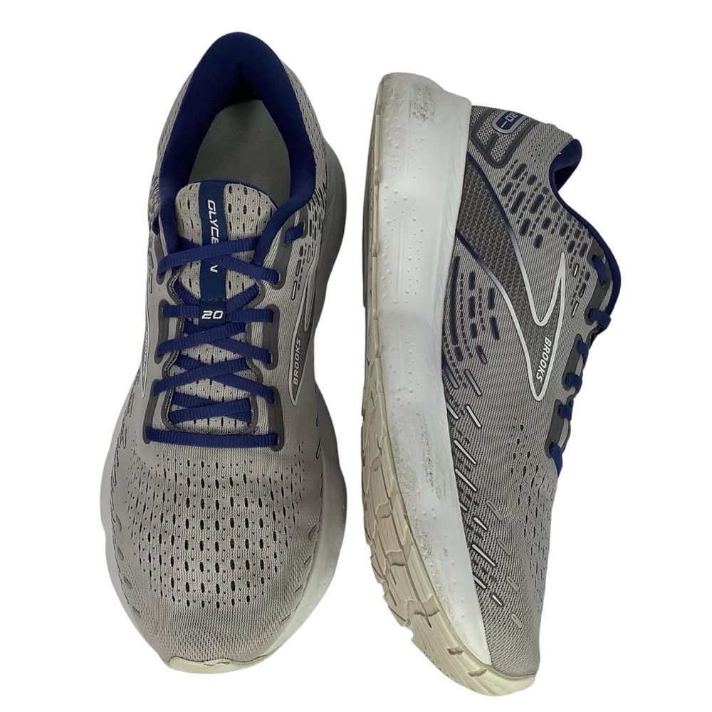 Brooks Glycerin 20 Low Top Running Gray Blue Men’s Sneakers Shoes Size 12M